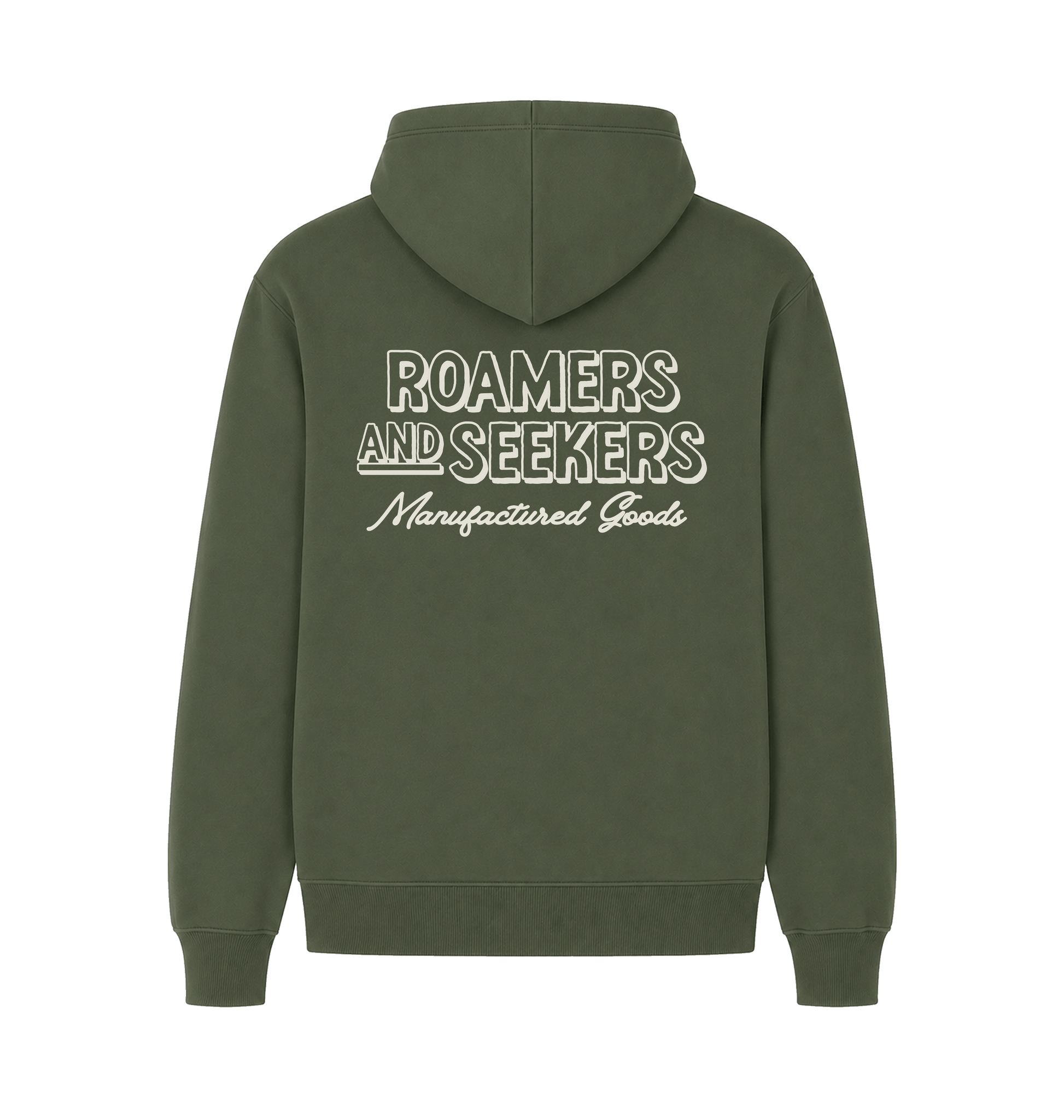 Millitary Green Printed Hoody Back