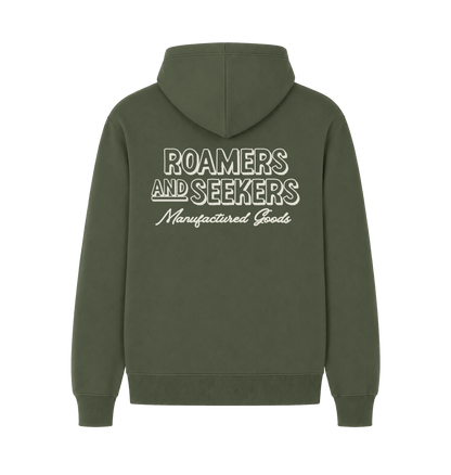 Millitary Green Printed Hoody Back
