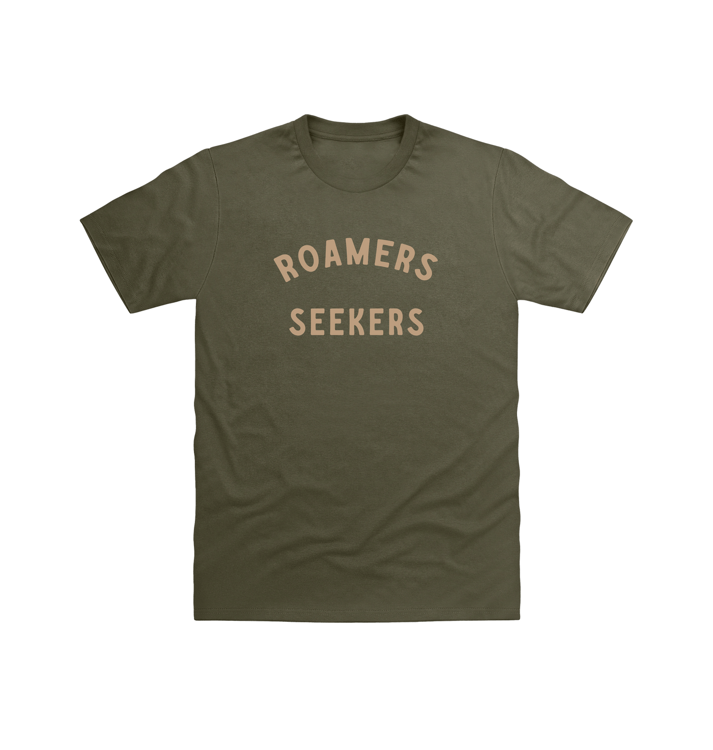 Military Green Printed T-shirt Front