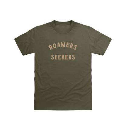 Military Green Printed T-shirt Front
