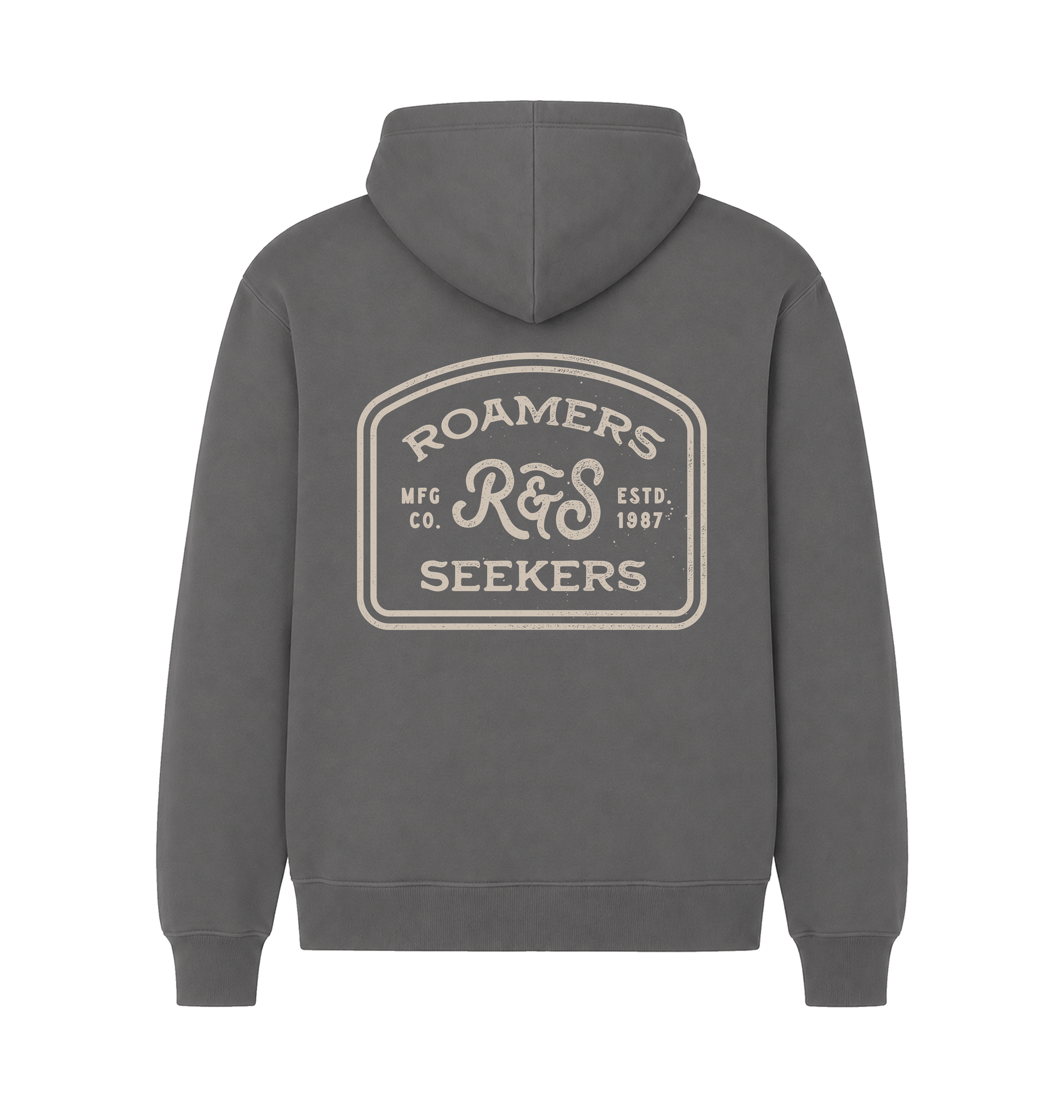 Charcoal Printed Hoody Back
