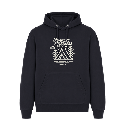 Navy Printed Hoody Front