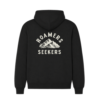 Black Printed Hoody Back