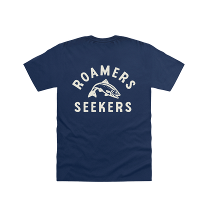 Navy Printed T-shirt Back