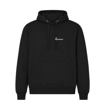 Black Printed Hoody Front