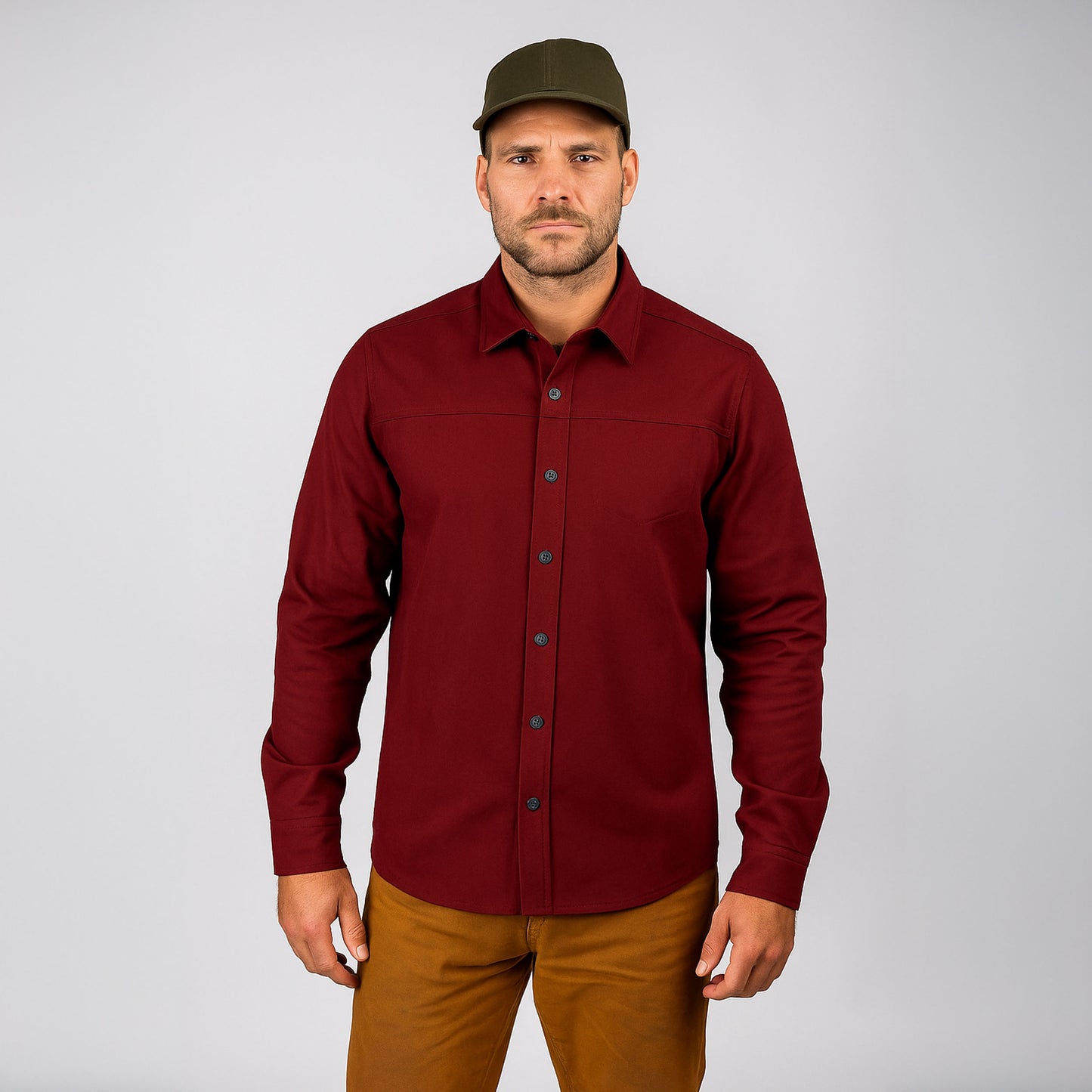 Roamers & Seekers Mens Plaskett Shirt - Merlot