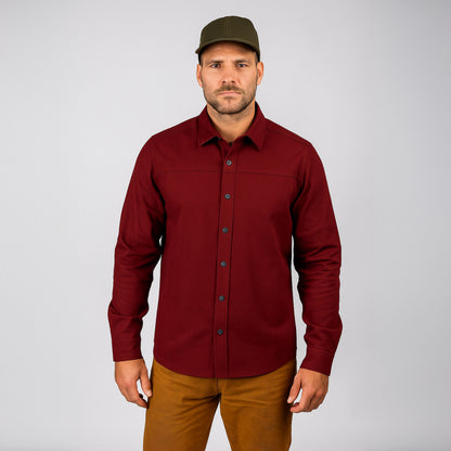 Roamers & Seekers Mens Plaskett Shirt - Merlot