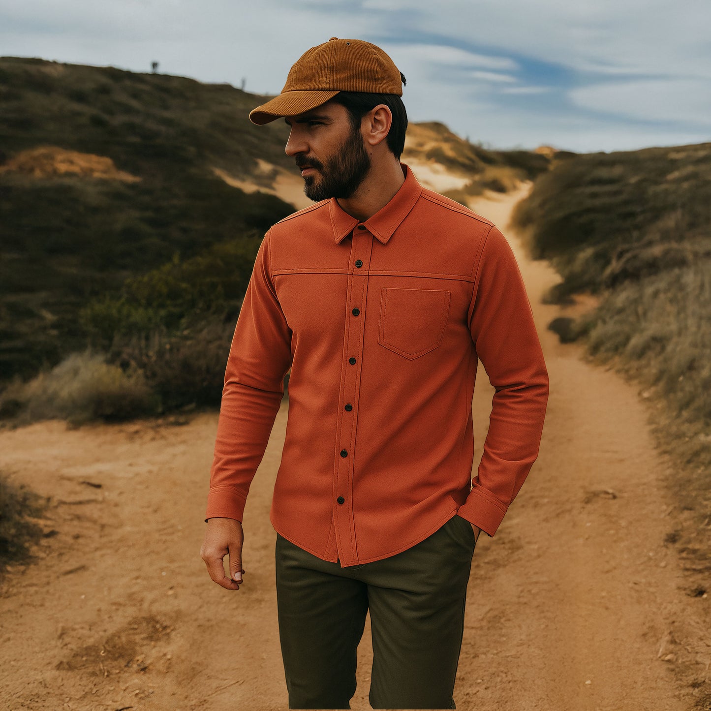 Roamers & Seekers Mens Plaskett Shirt - Sienna