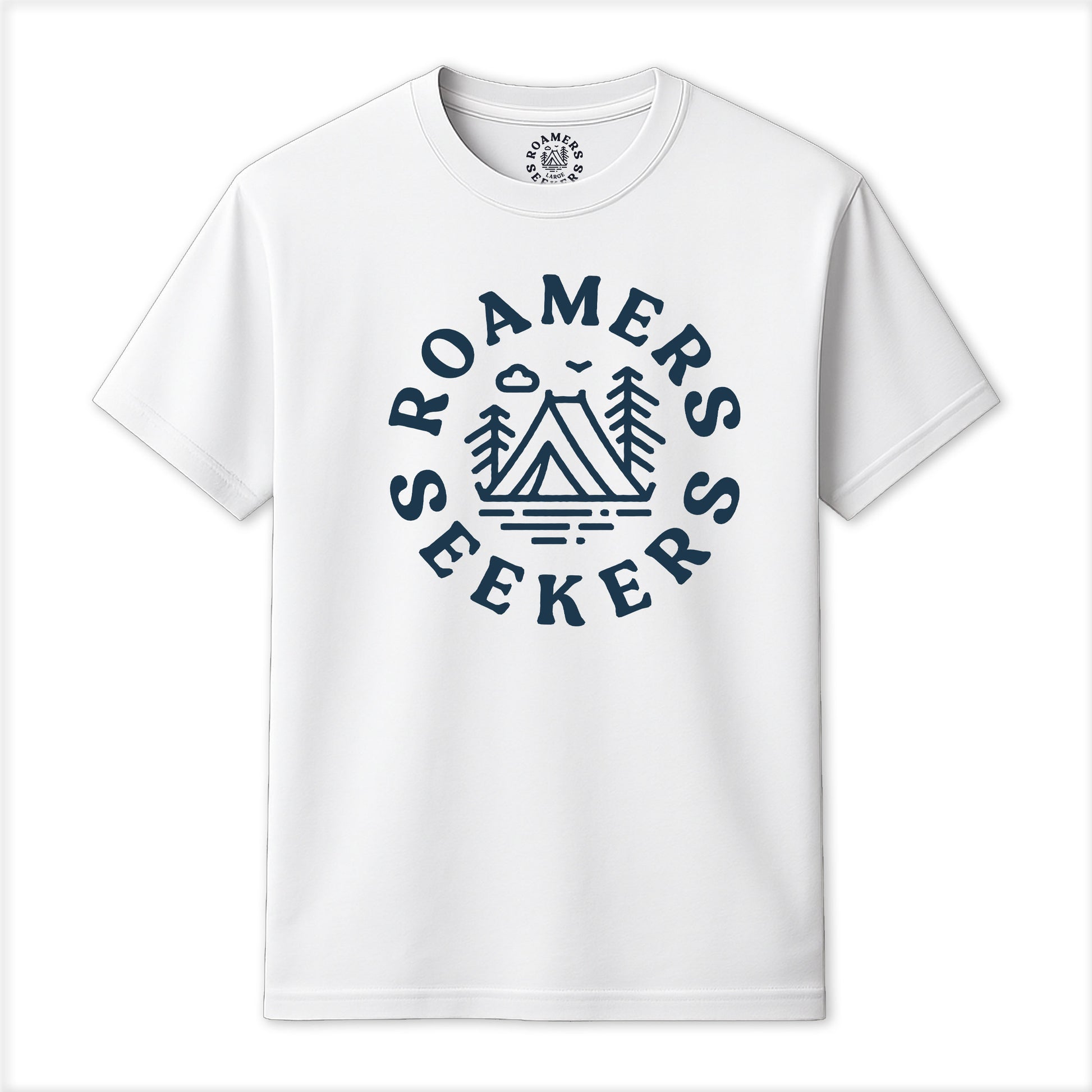 Roamers & Seekers Mens Wilderness Graphic T-Shirt – White – Classic Fit 100% Cotton – Roamers & Seekers Graphic Tee