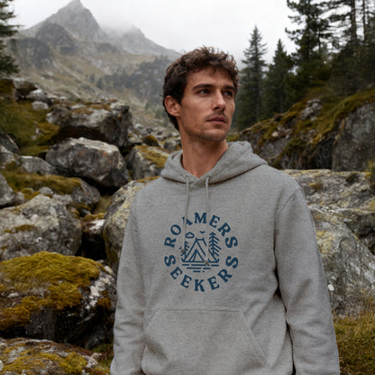 ROAMERS & SEEKERS Outside HOODIE HEATHER GREY