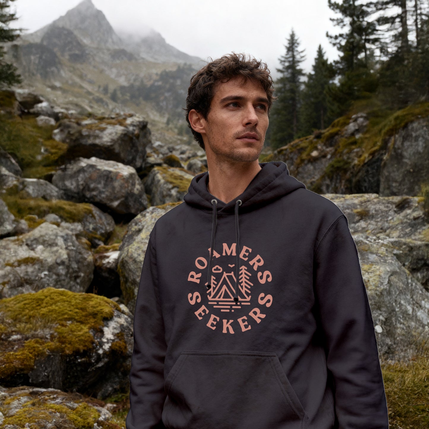 ROAMERS & SEEKERS Outside HOODIE STORM GREY