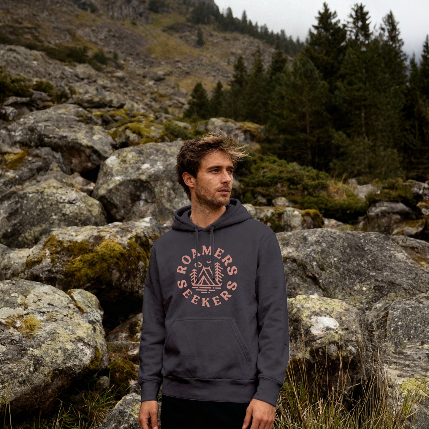 ROAMERS & SEEKERS Outside HOODIE STORM GREY