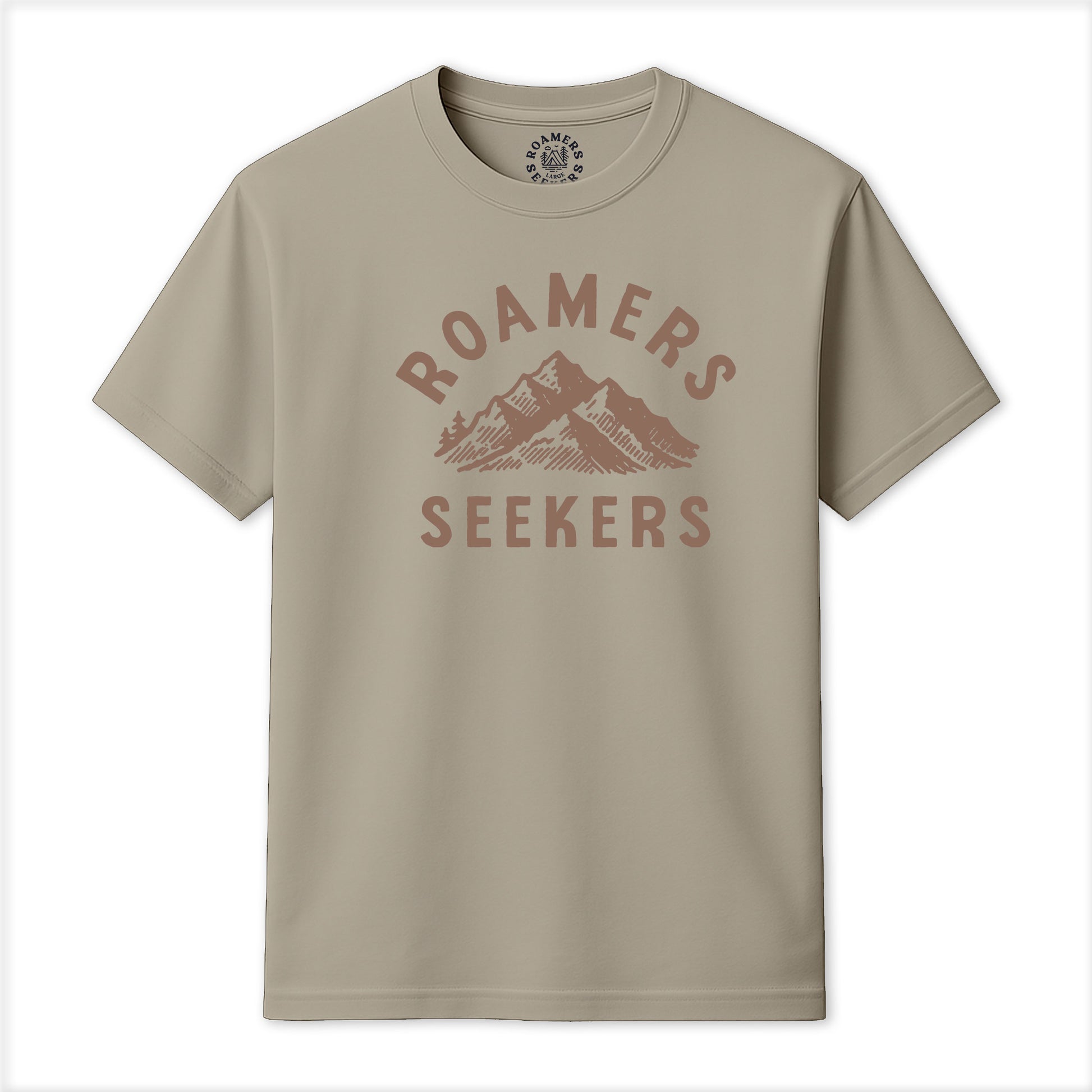 Roamers & Seekers Mens Summit Graphic T-Shirt – Natural – Classic Fit 100% Cotton – Roamers & Seekers Graphic Tee