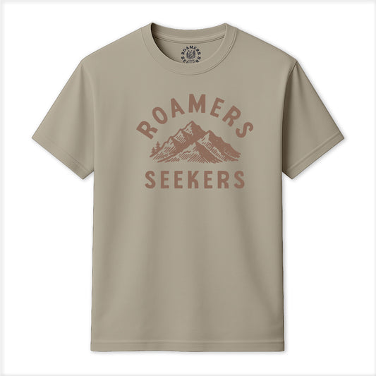 Roamers & Seekers Mens Summit Graphic T-Shirt – Natural – Classic Fit 100% Cotton – Roamers & Seekers Graphic Tee