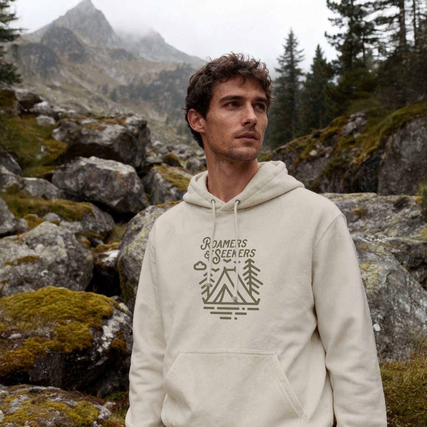 ROAMERS & SEEKERS Wilderness HOODIE NATURAL STONE
