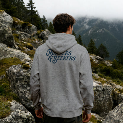 ROAMERS & SEEKERS Stack HOODIE HEATHER GREY