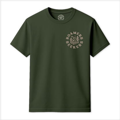 Roamers & Seekers Mens Outback Graphic T-Shirt – Military Green – Classic Fit 100% Cotton – Roamers & Seekers Graphic Tee