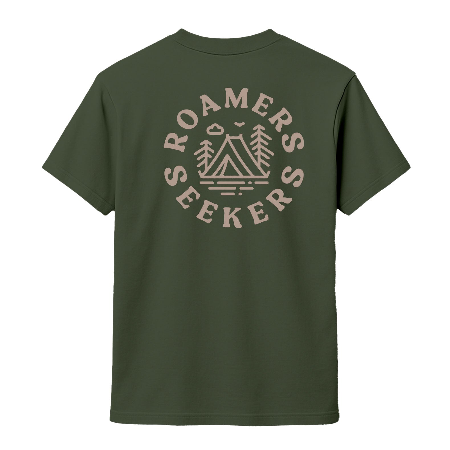 Roamers & Seekers Mens Outback Graphic T-Shirt – Military Green – Classic Fit 100% Cotton – Roamers & Seekers Graphic Tee