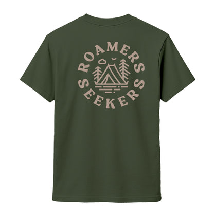Roamers & Seekers Mens Outback Graphic T-Shirt – Military Green – Classic Fit 100% Cotton – Roamers & Seekers Graphic Tee
