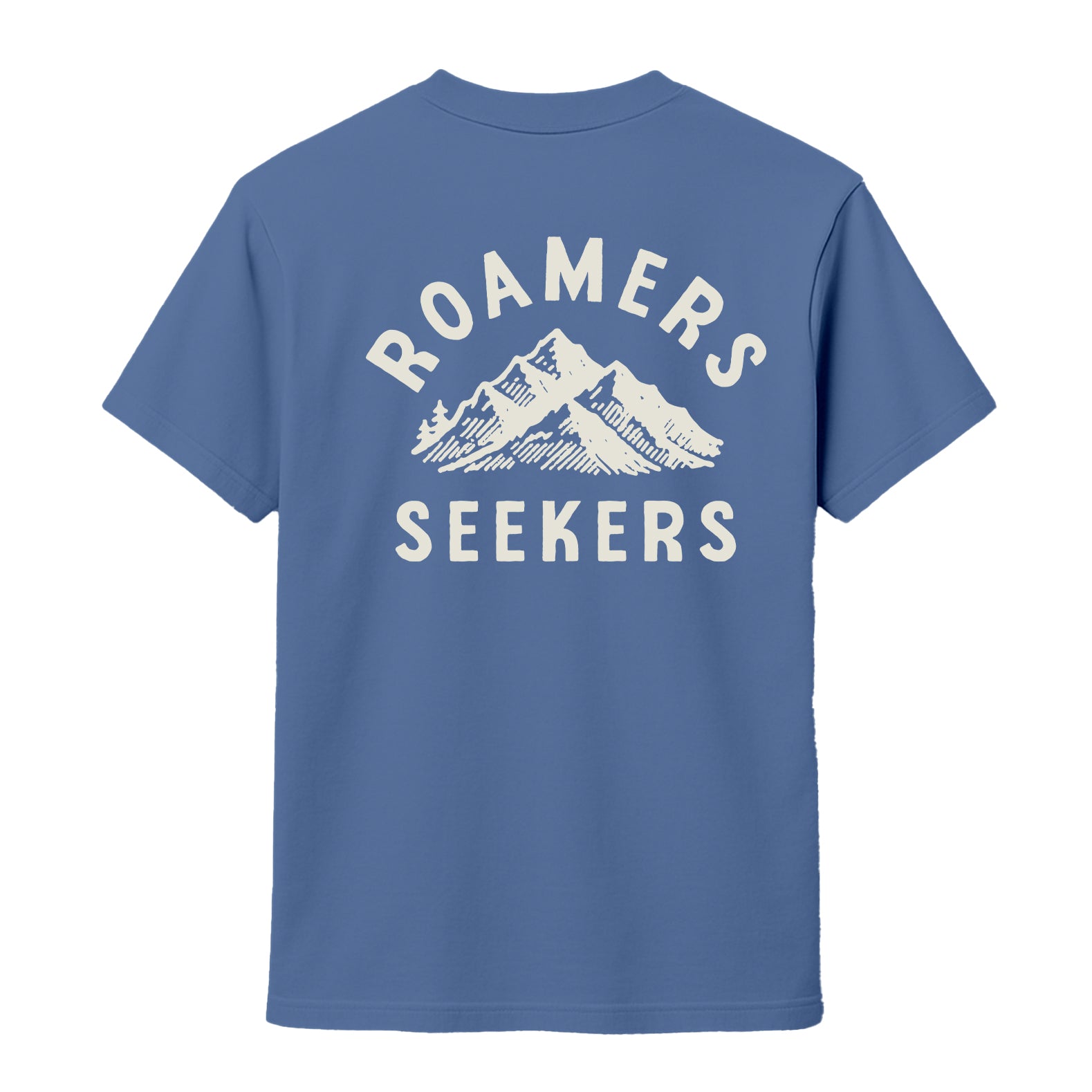 Roamers & Seekers Mens Off Piste Graphic T-Shirt – Indigo Blue – Classic Fit 100% Cotton – Roamers & Seekers Graphic Tee