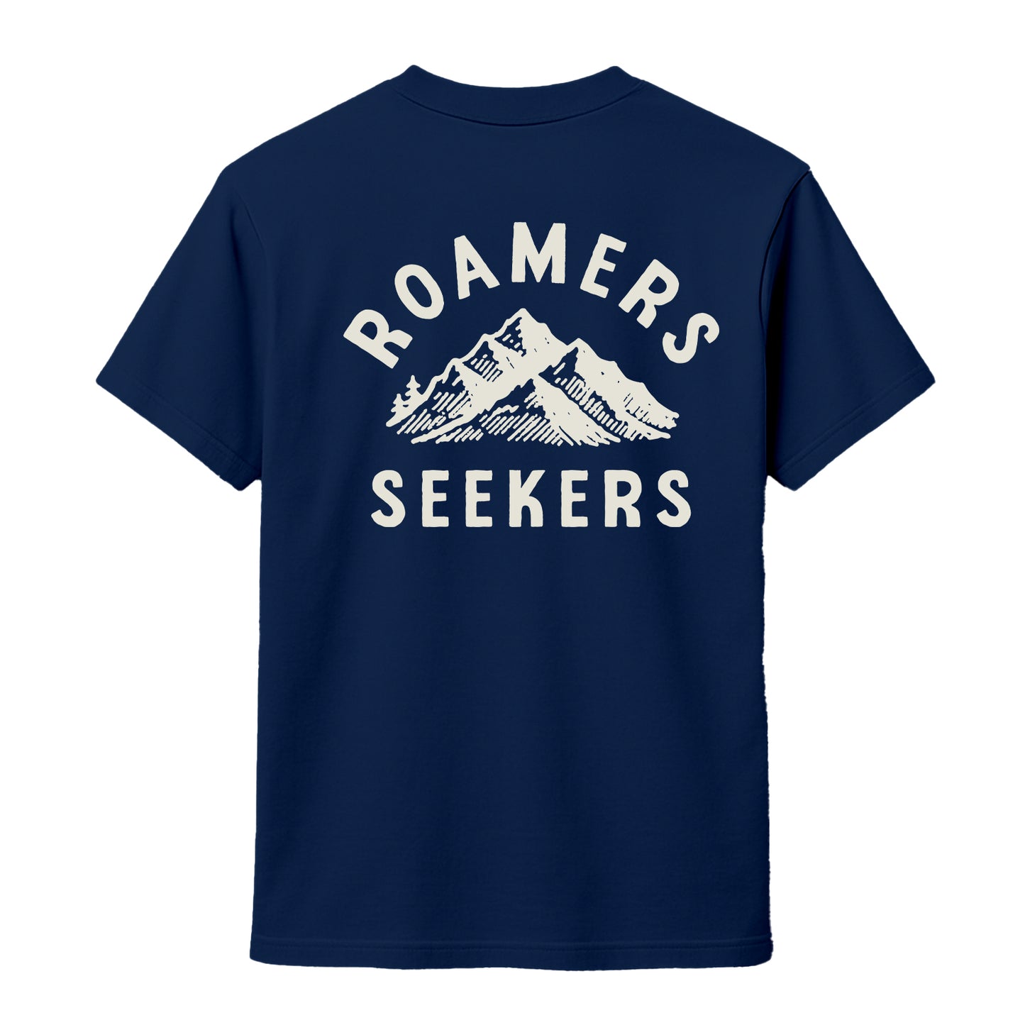 Roamers & Seekers Mens Off Piste Graphic T-Shirt – Navy Blue – Classic Fit 100% Cotton – Roamers & Seekers Graphic Tee