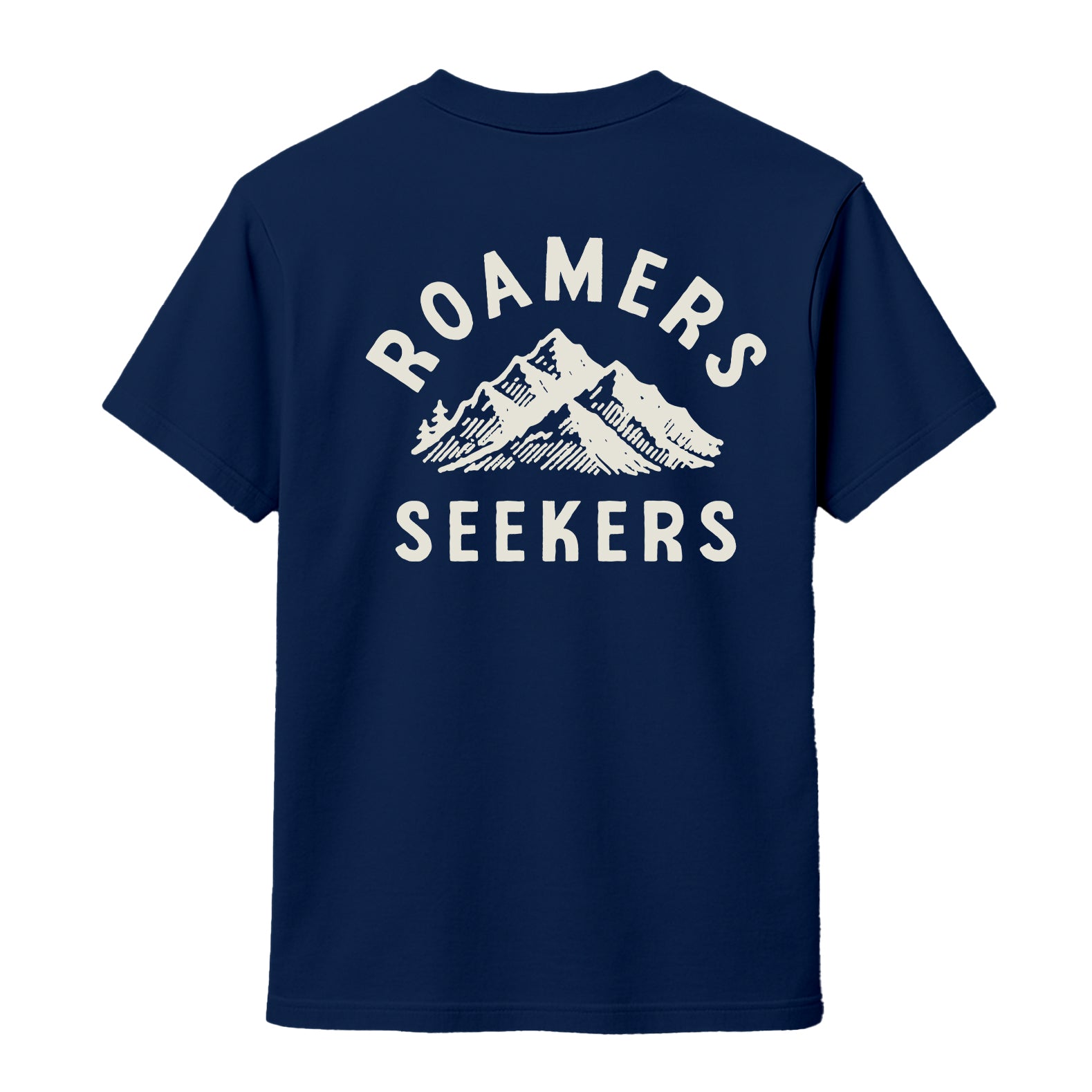 Roamers & Seekers Mens Off Piste Graphic T-Shirt – Navy Blue – Classic Fit 100% Cotton – Roamers & Seekers Graphic Tee