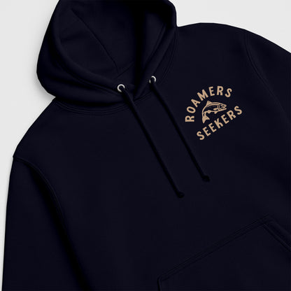 ROAMERS & SEEKERS Salmon Run HOODIE NEW FRENCH NAVY