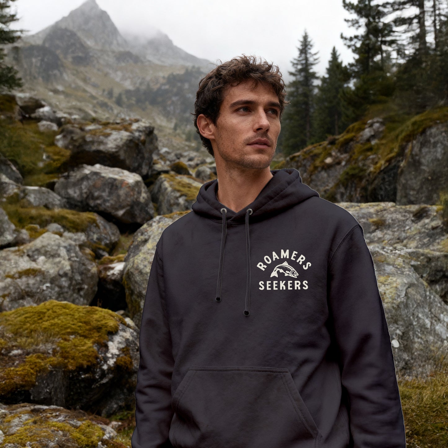 ROAMERS & SEEKERS Salmon Run HOODIE STORM GREY