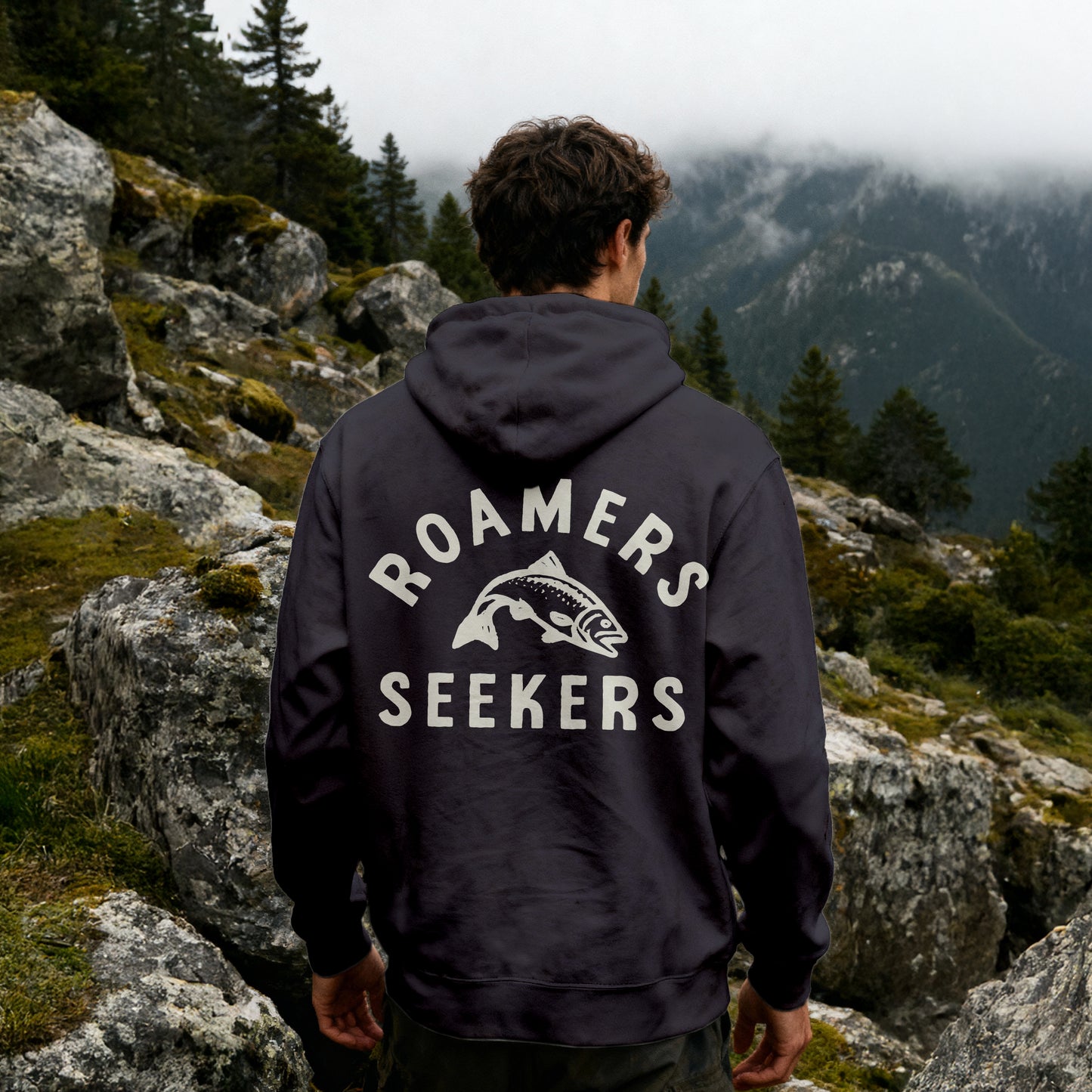 ROAMERS & SEEKERS Salmon Run HOODIE STORM GREY