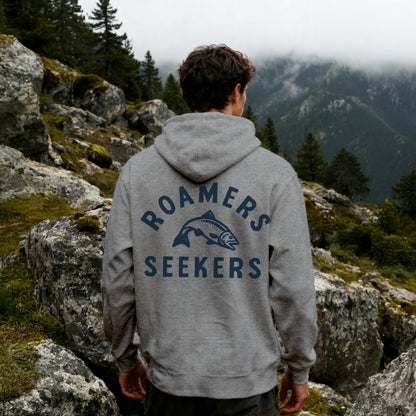 ROAMERS & SEEKERS Salmon Run HOODIE HEATHER GREY