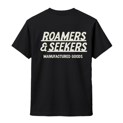 Roamers & Seekers Mens Signals Graphic T-Shirt – Black – Classic Fit 100% Cotton – Roamers & Seekers Graphic Tee