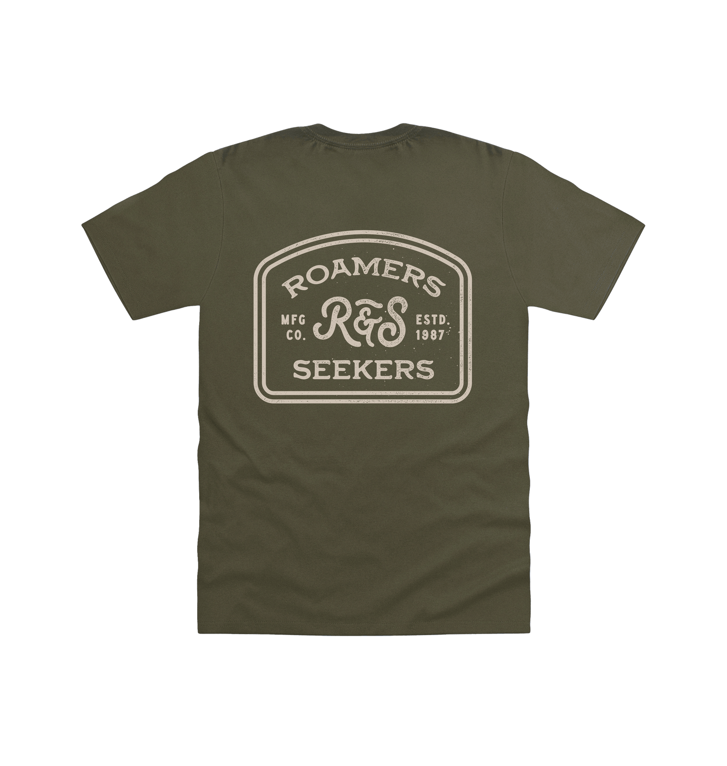 Military Green Printed T-shirt Back