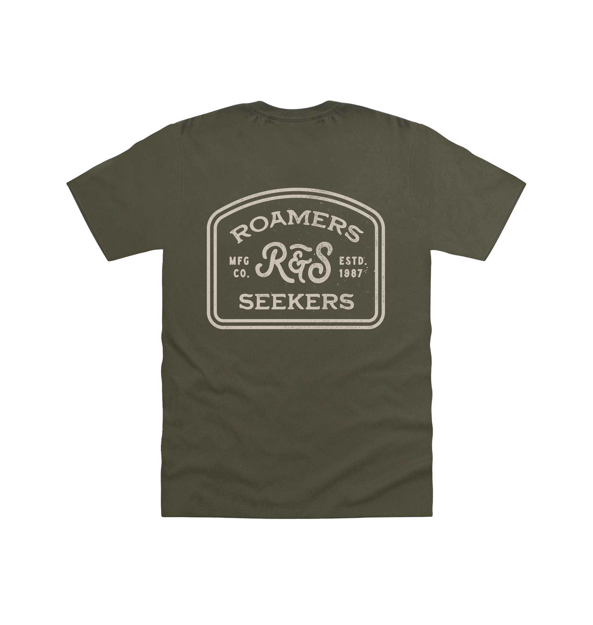 Military Green Printed T-shirt Back