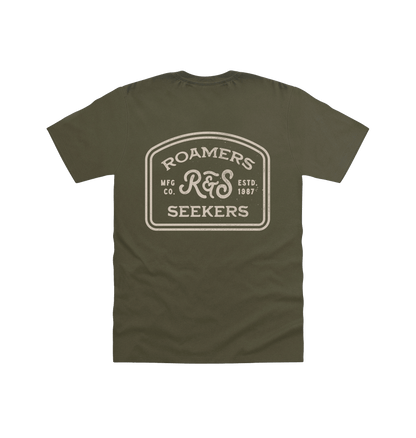 Military Green Printed T-shirt Back