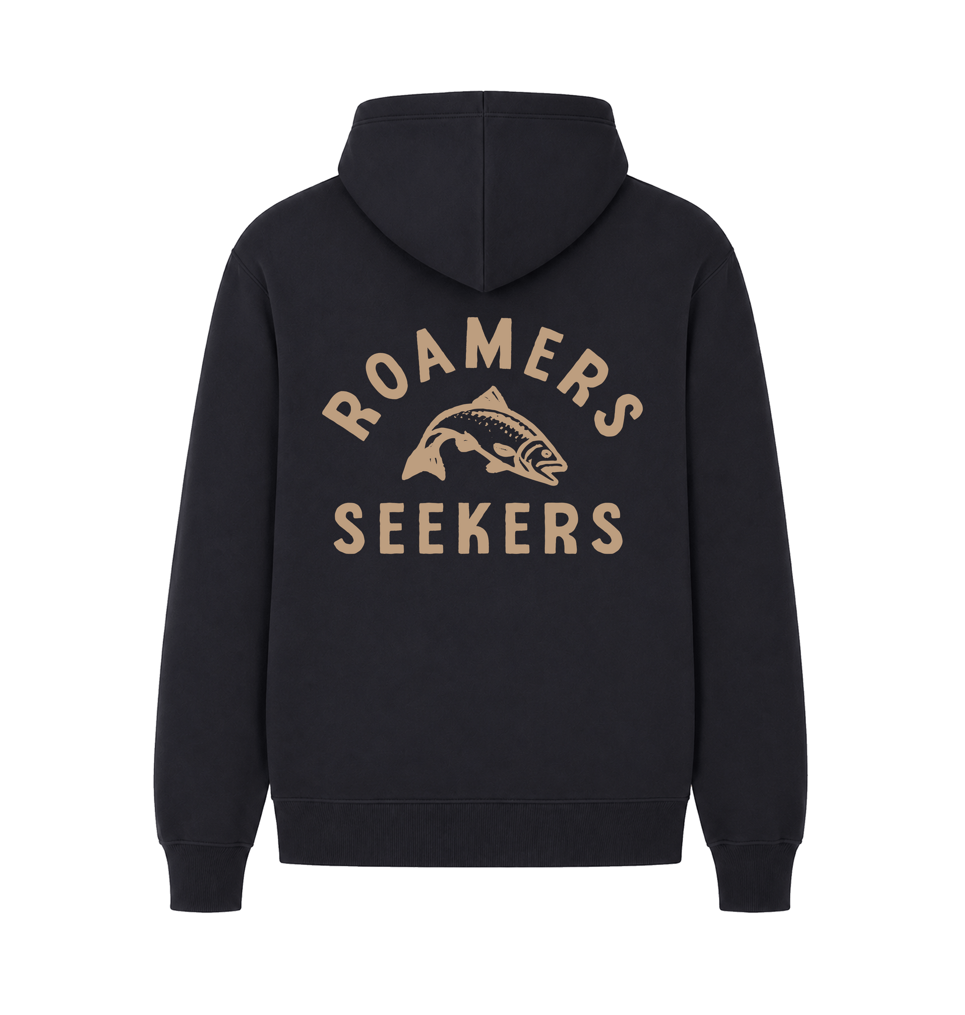 Navy Printed Hoody Back