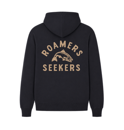 Navy Printed Hoody Back