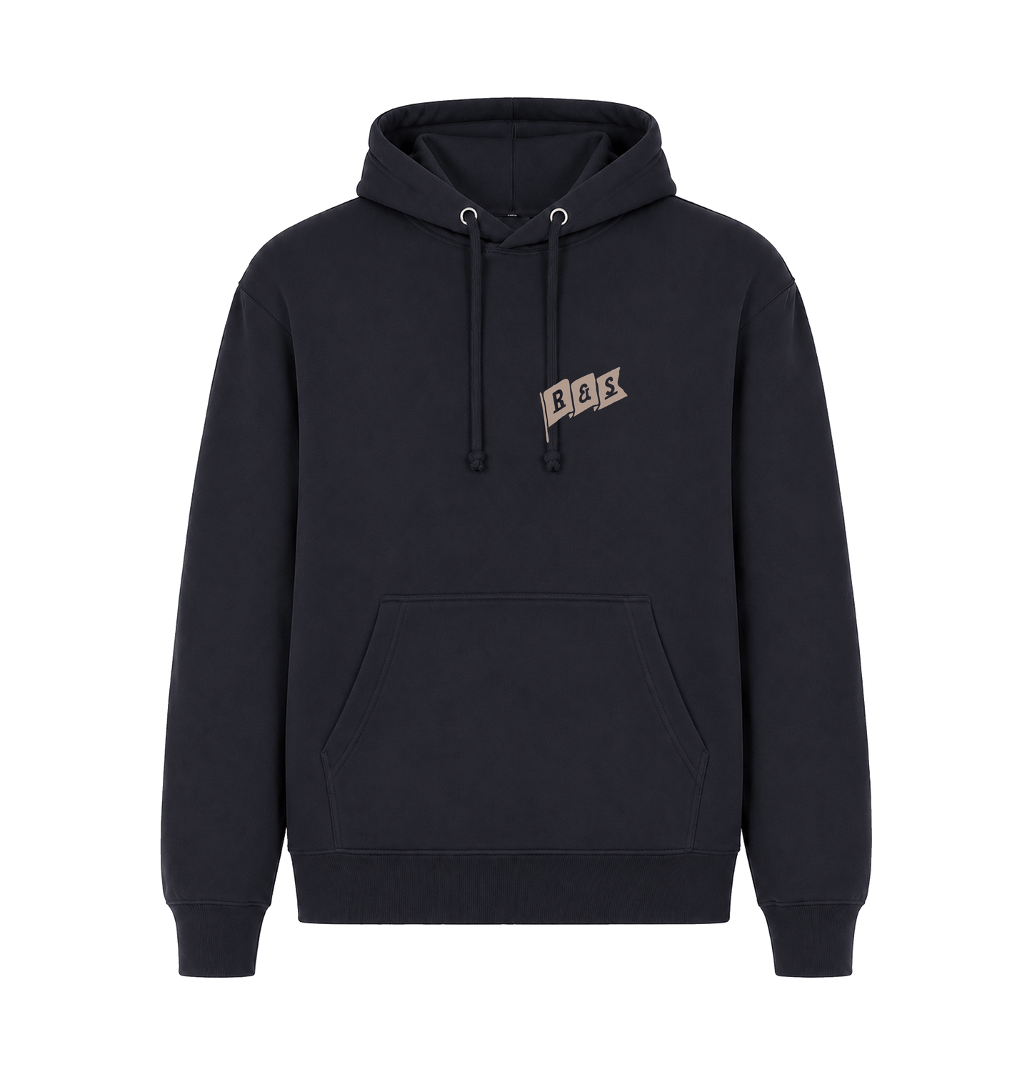Navy Printed Hoody Front