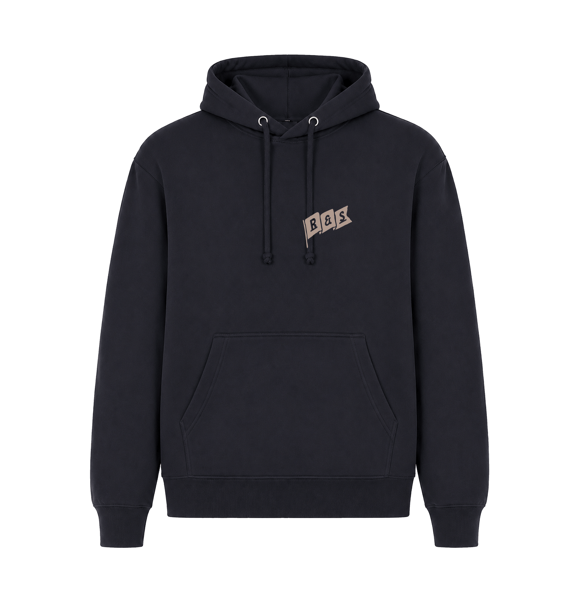 Navy Printed Hoody Front