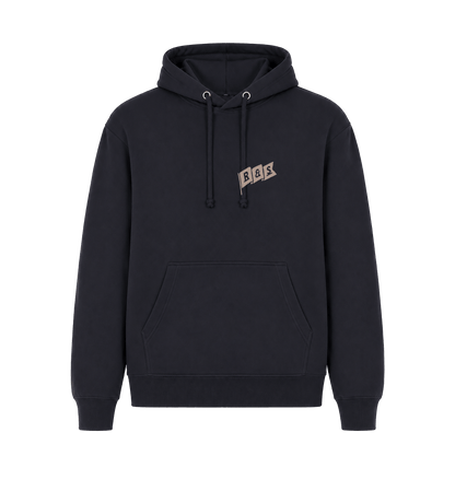 Navy Printed Hoody Front