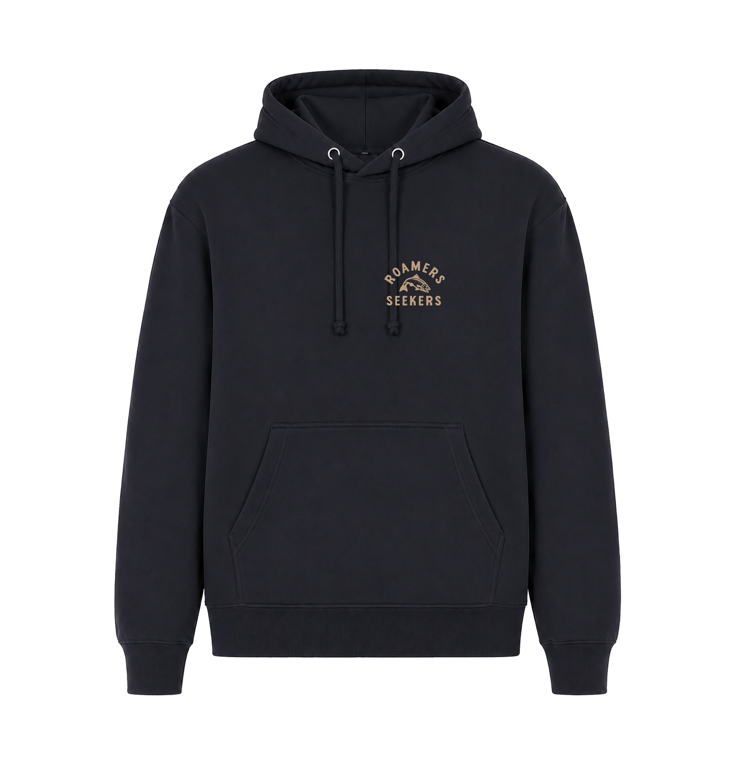 Navy Printed Hoody Front