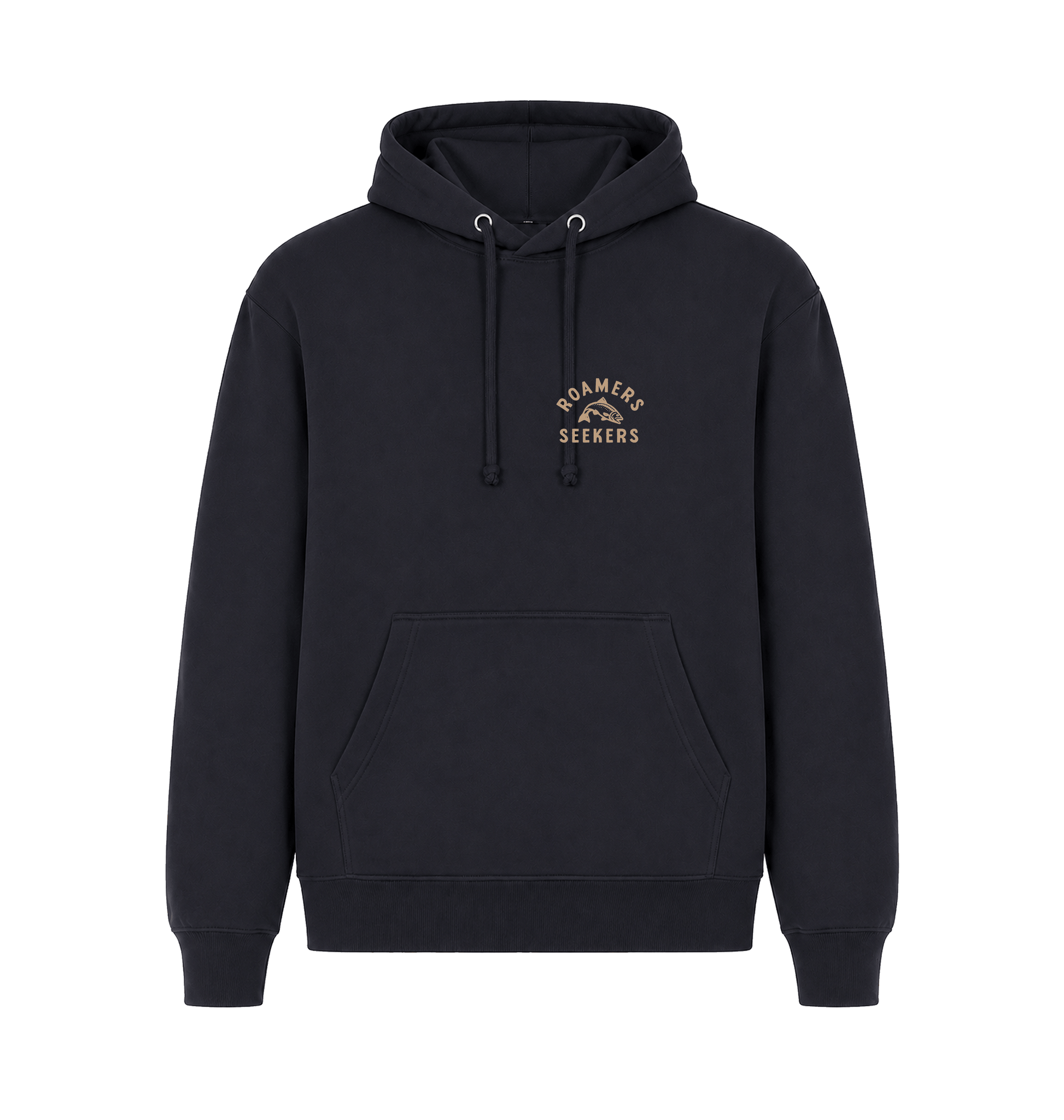Navy Printed Hoody Front