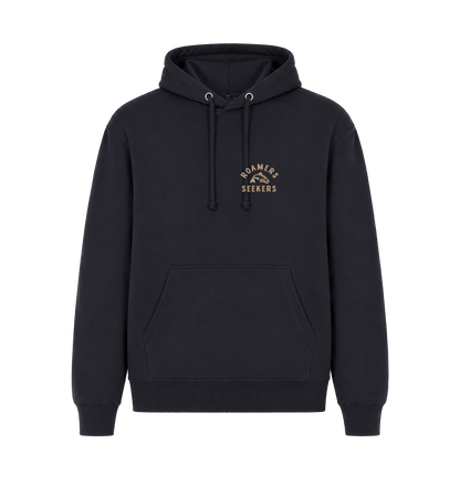 Navy Printed Hoody Front