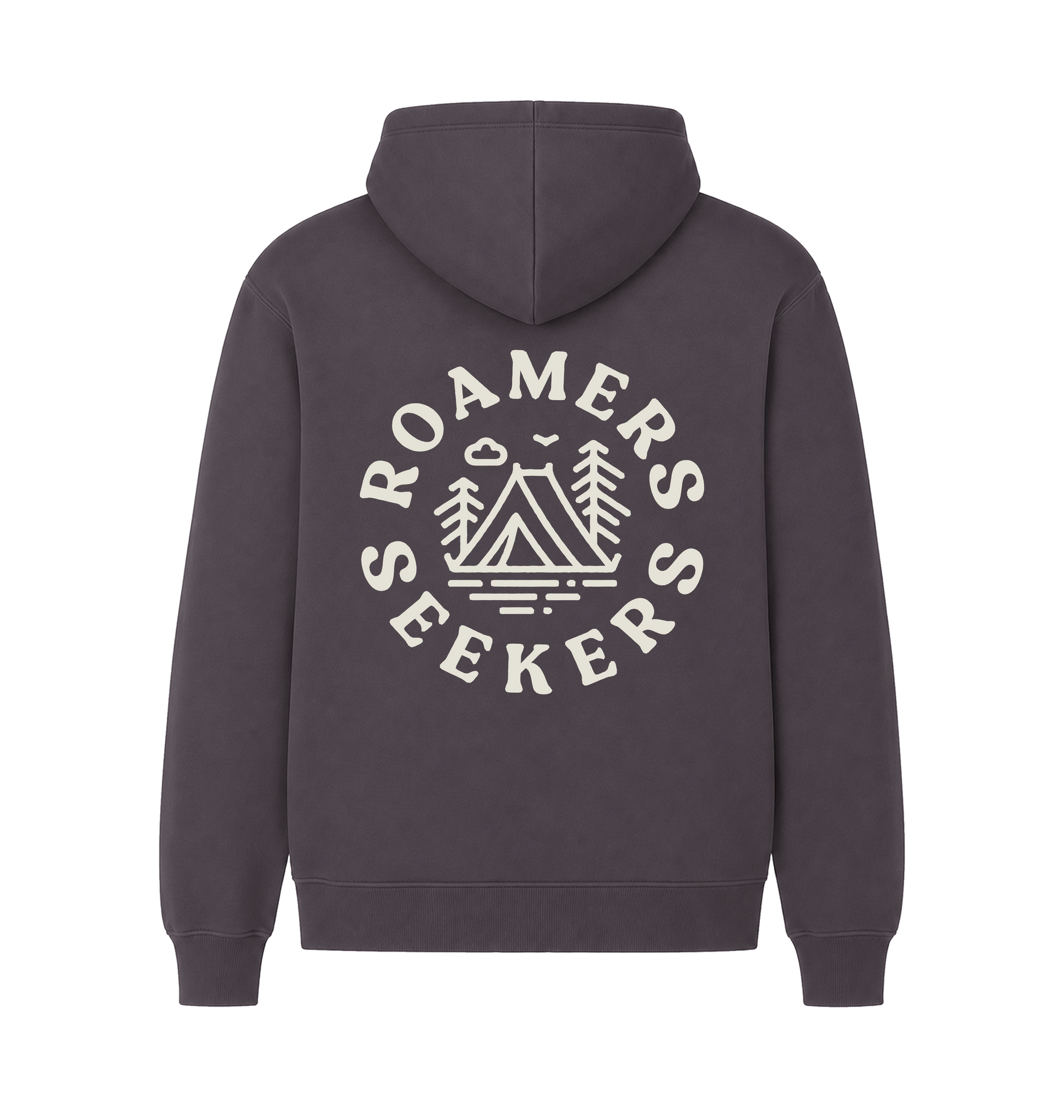 Dk Heather Printed Hoody Back