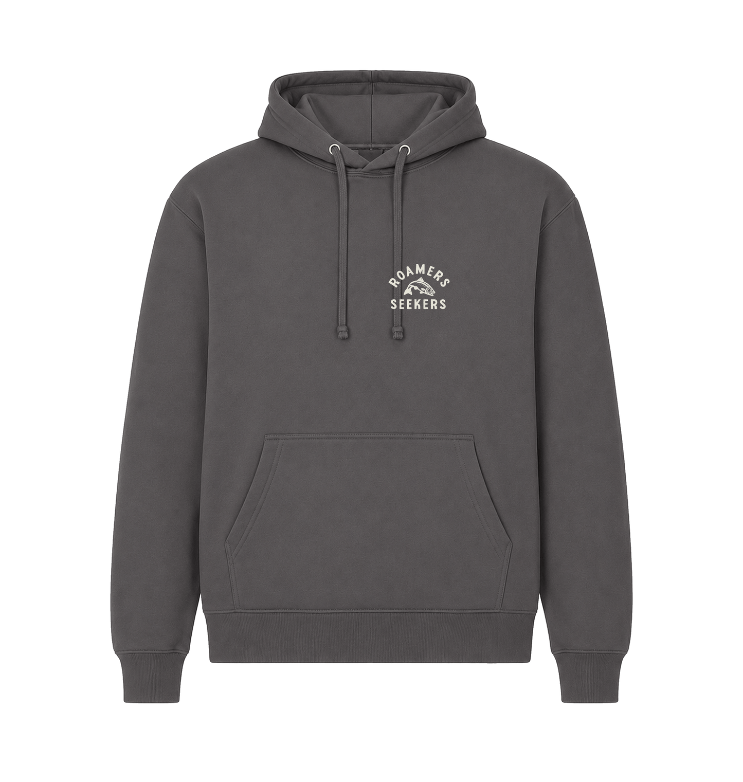 Charcoal Printed Hoody Front