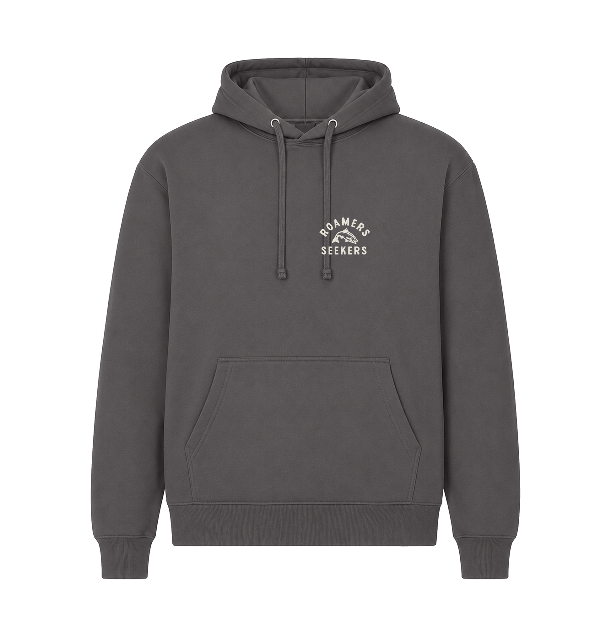 Charcoal Printed Hoody Front