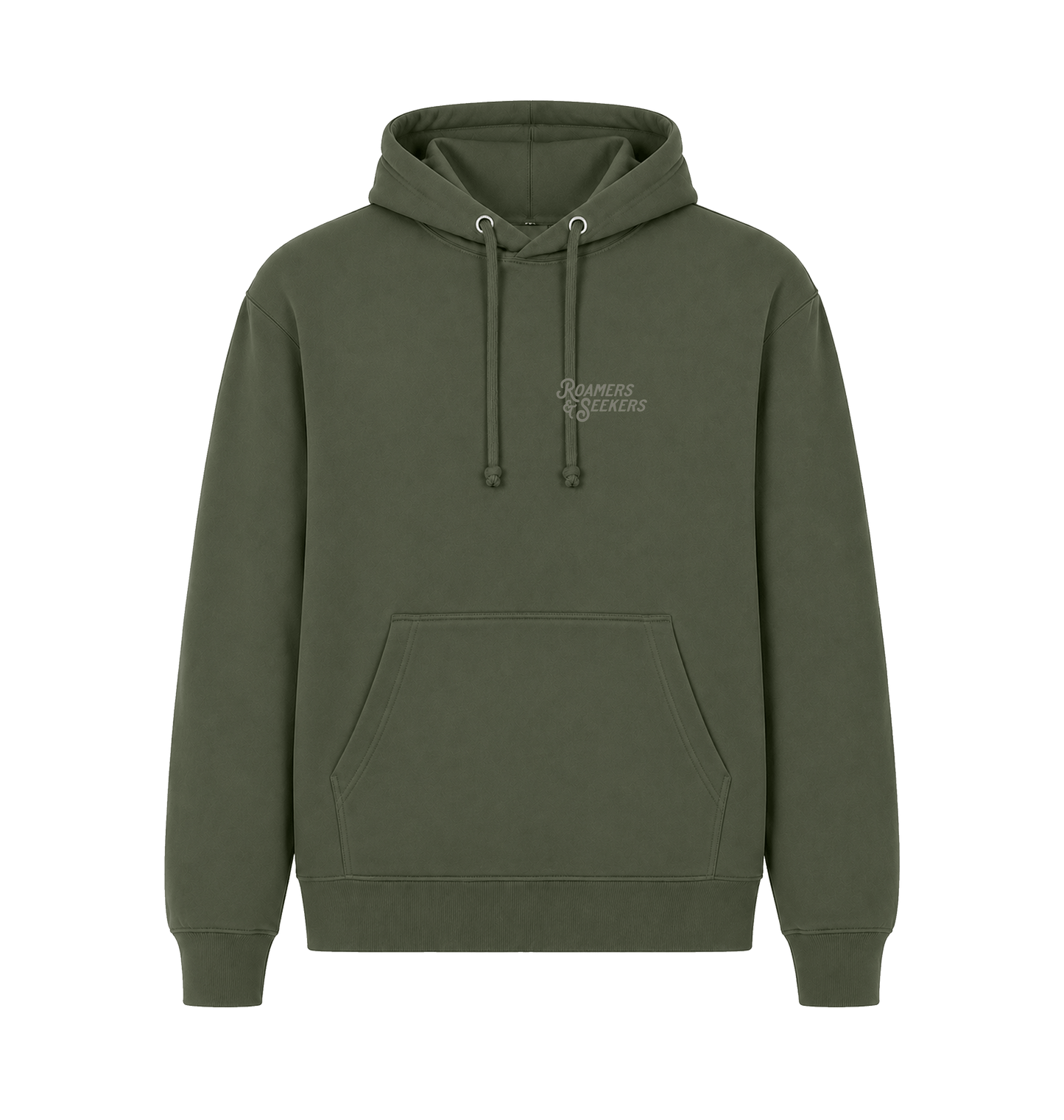 Millitary Green Printed Hoody Front