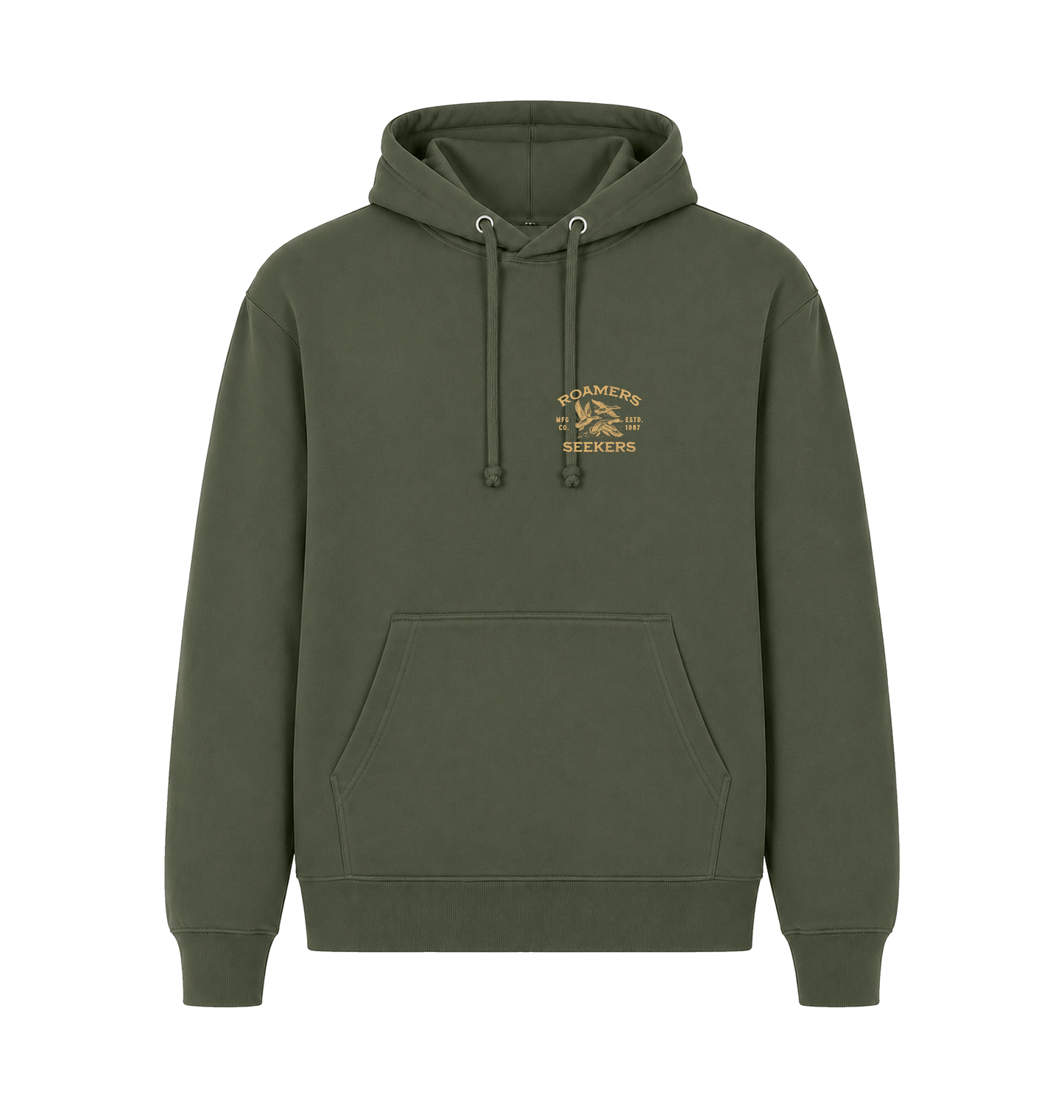 Millitary Green Printed Hoody Front