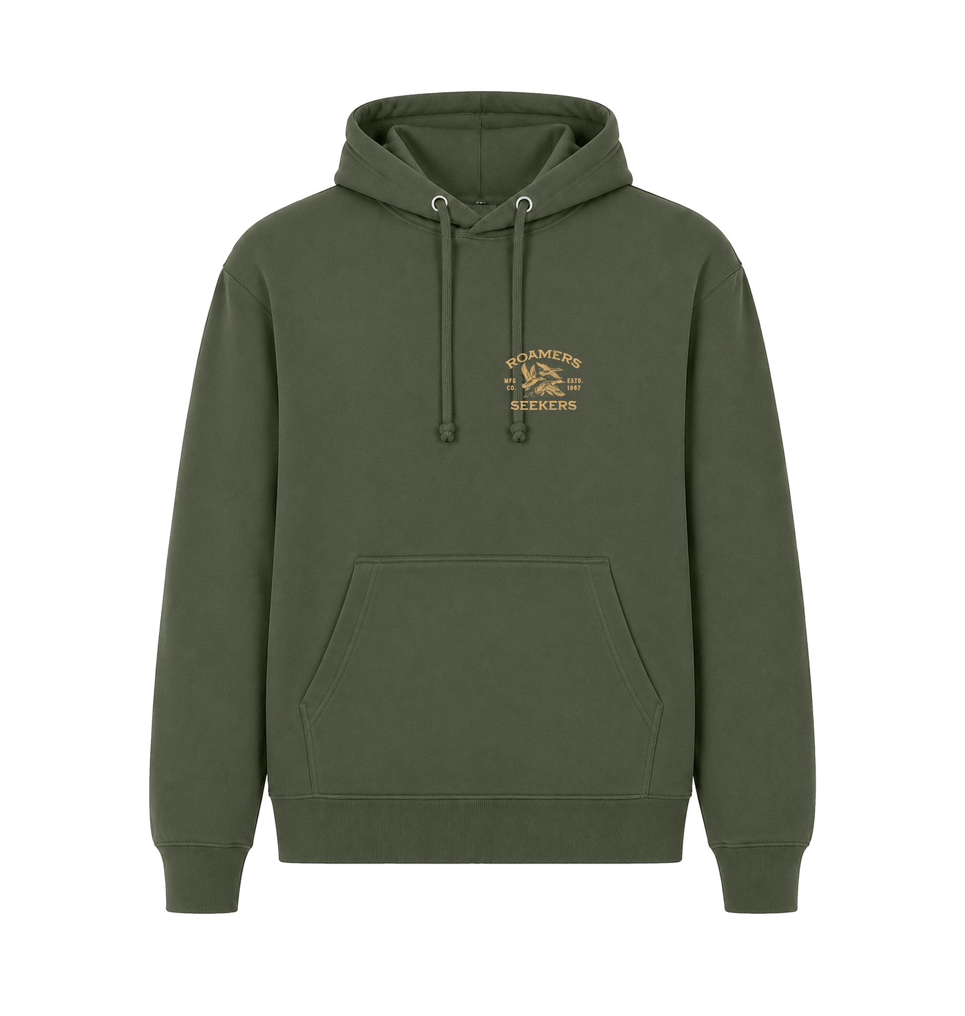 Millitary Green Printed Hoody Front