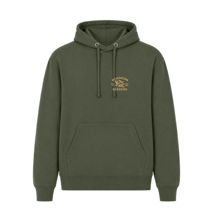 Millitary Green Printed Hoody Front