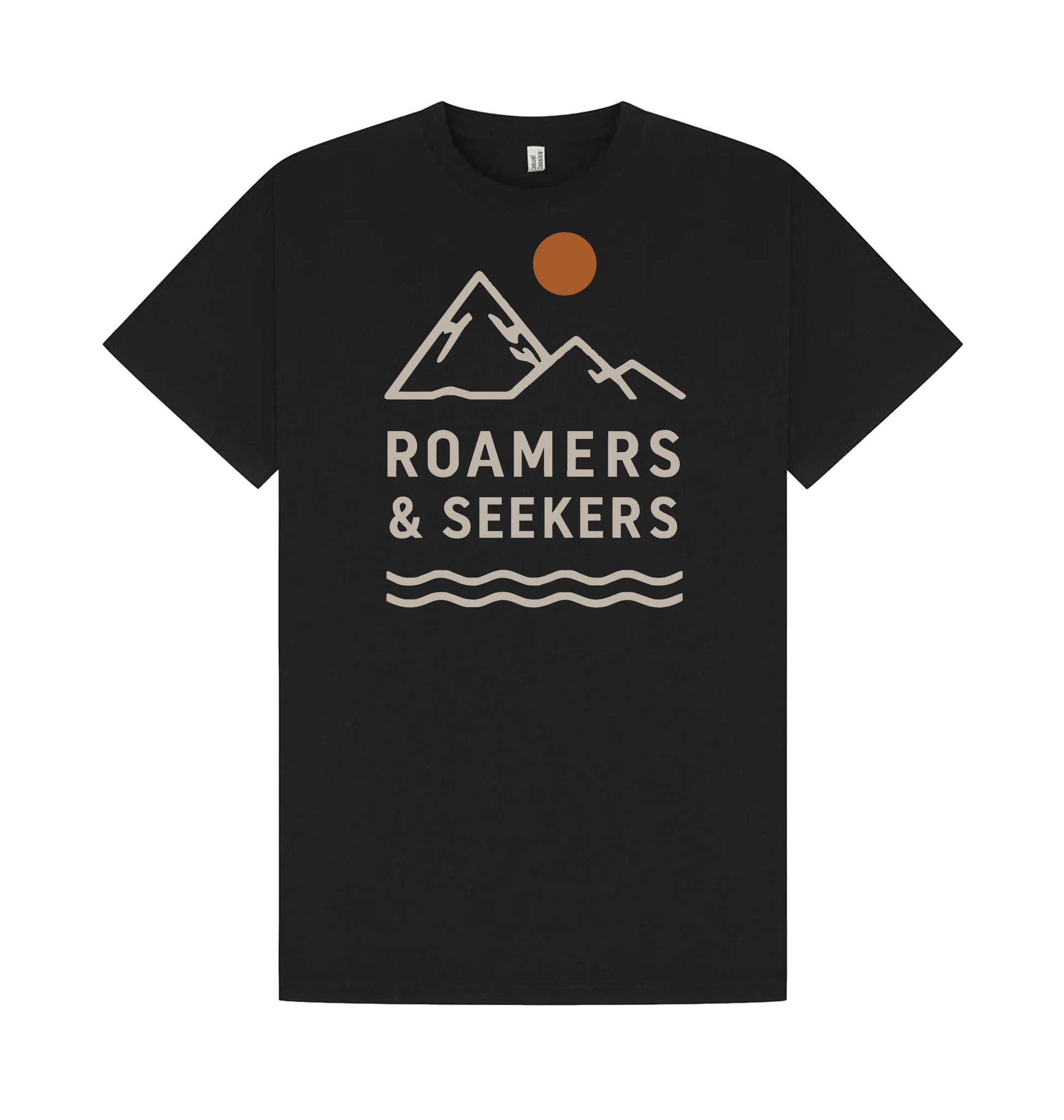 Black Printed T-shirt Front